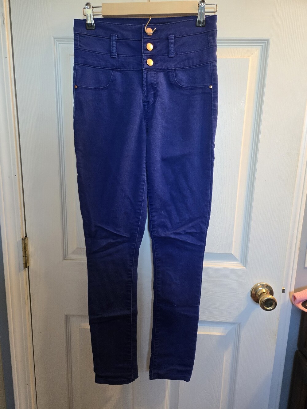 Refuge High-Waist Women's Skinny Jeans - Royal Blue
